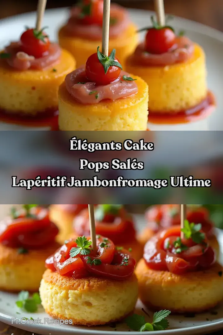 &Eacute;l&eacute;gants Cake Pops sal&eacute;s Lap&eacute;ritif JambonFromage Ultime