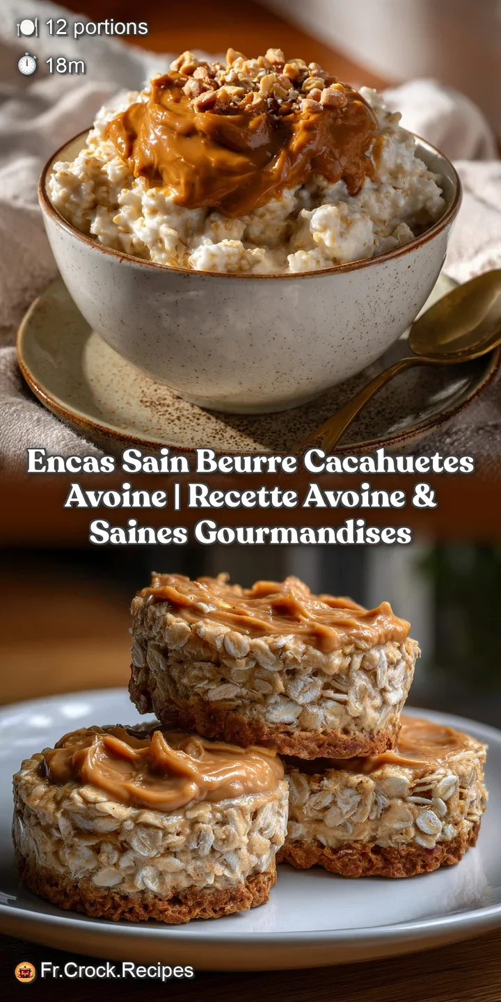Encas Sain Beurre Cacahuetes Avoine | Recette Avoine & Saines Gourmandises