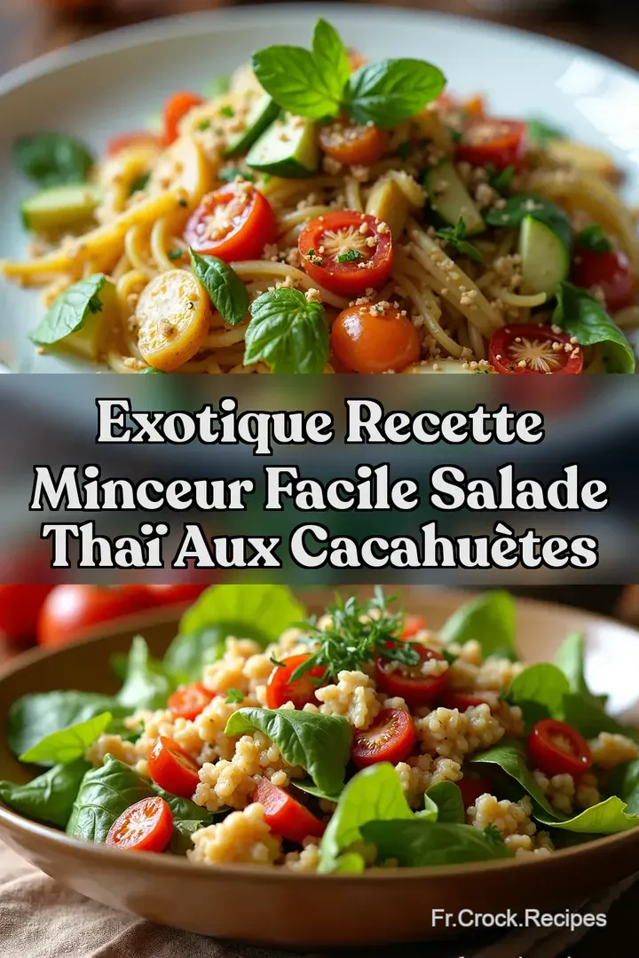 Exotique Recette Minceur Facile Salade Tha&iuml; aux Cacahu&egrave;tes