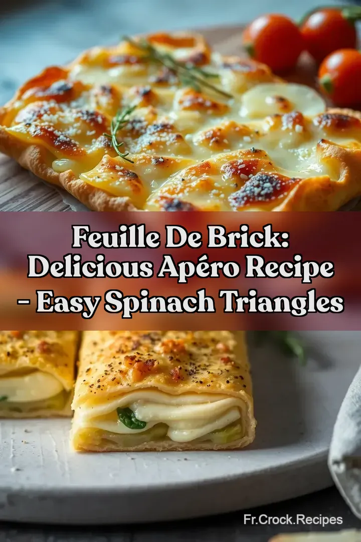 Feuille de Brick: Delicious Ap&eacute;ro Recipe - Easy Spinach Triangles