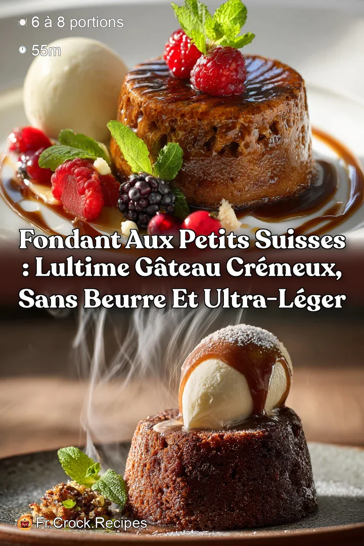 Fondant aux Petits Suisses : Lultime g&acirc;teau cr&eacute;meux sans beurre et ultra-l&eacute;ger