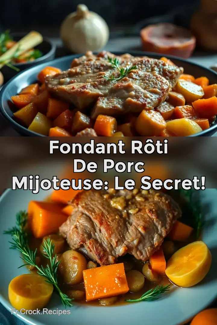 Fondant R&ocirc;ti de Porc Mijoteuse: Le Secret!
