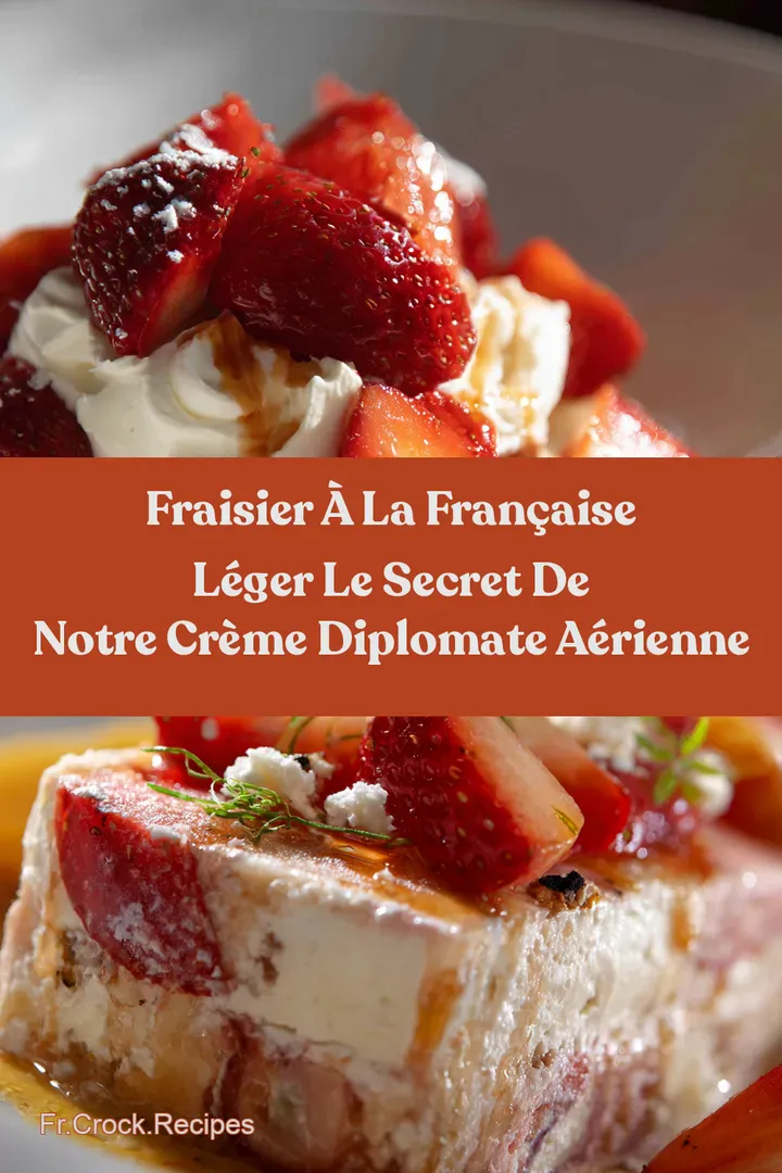 Fraisier &agrave; la Fran&ccedil;aise L&eacute;ger Le Secret de Notre Cr&egrave;me Diplomate A&eacute;rienne