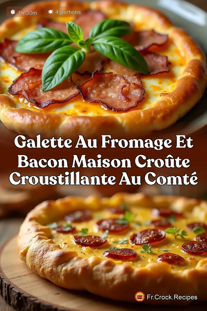 Galette au Fromage et Bacon Maison Cro&ucirc;te Croustillante au Comt&eacute;