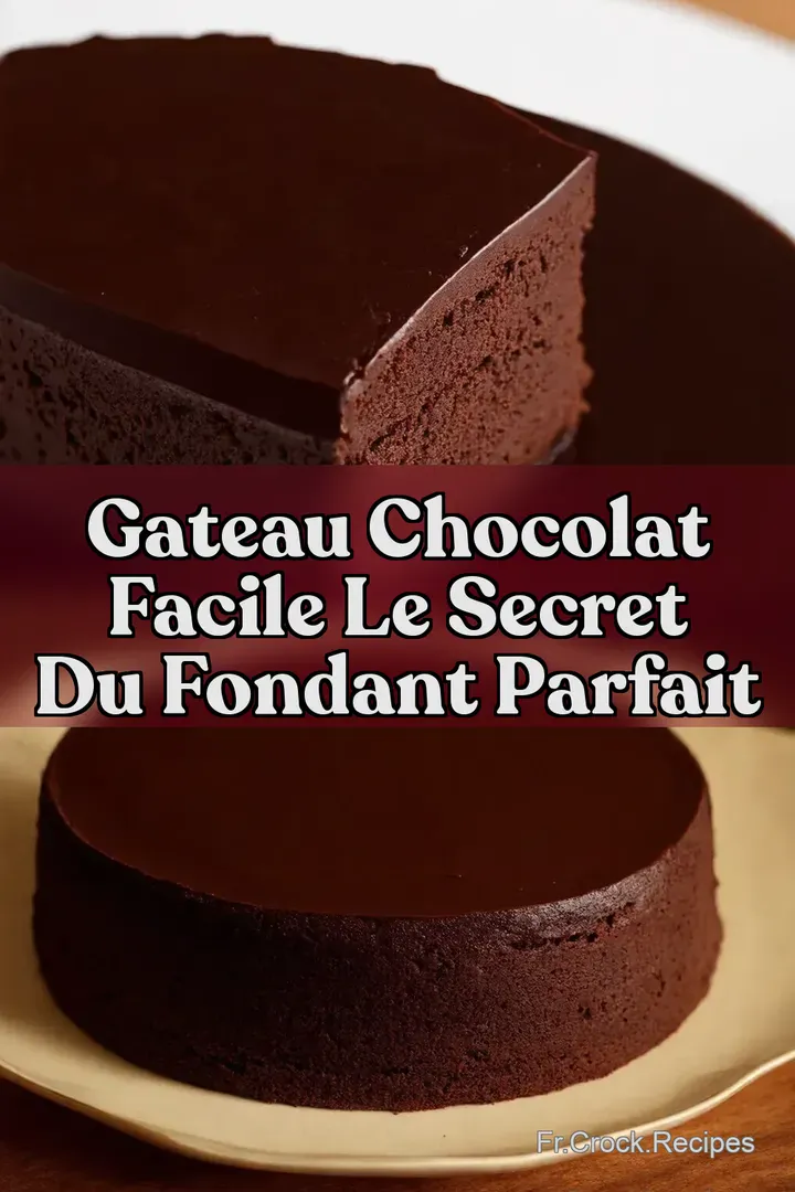 Gateau Chocolat Facile Le Secret du Fondant Parfait