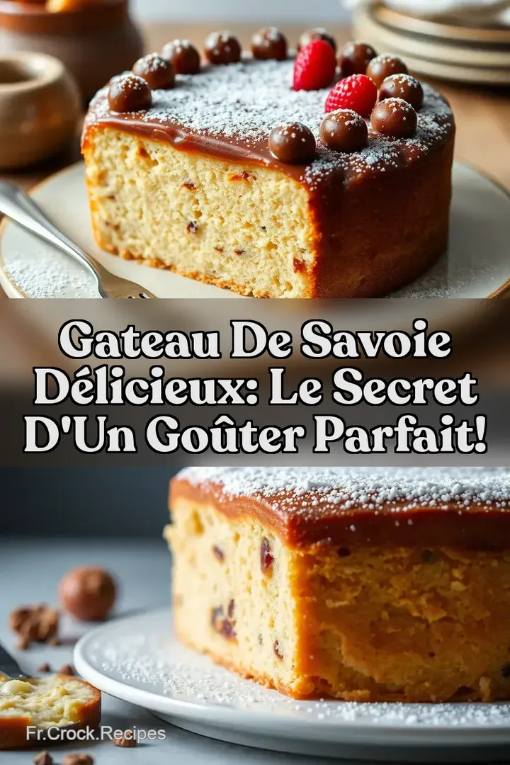 Gateau de Savoie D&eacute;licieux: Le Secret d un Go&ucirc;ter Parfait!
