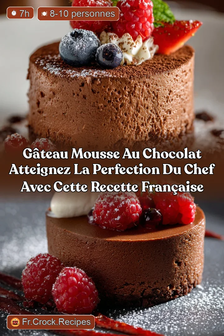 G&acirc;teau Mousse au Chocolat Atteignez la perfection du chef avec cette recette fran&ccedil;aise