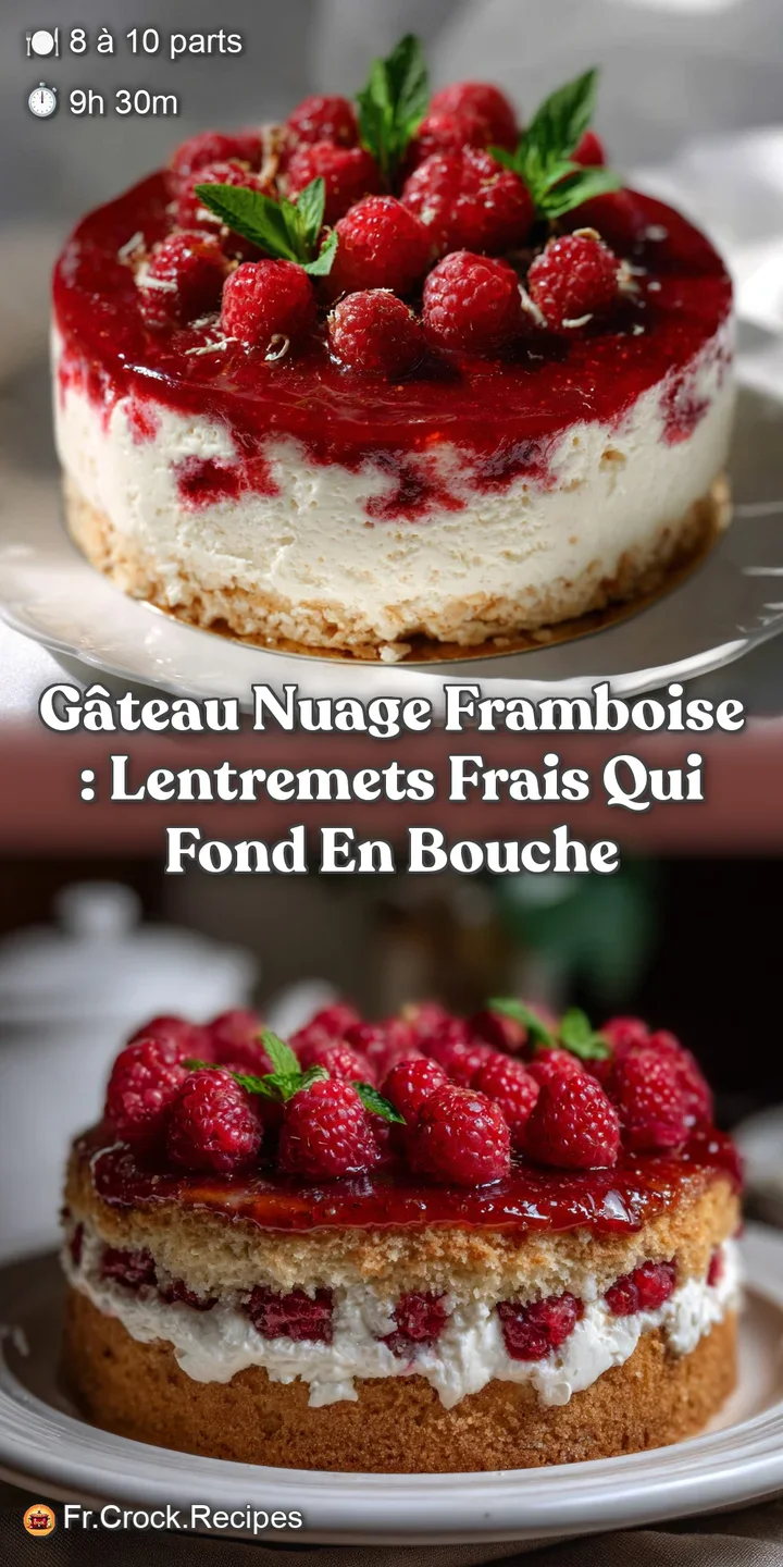 G&acirc;teau Nuage Framboise : LEntremets Frais Qui Fond en Bouche