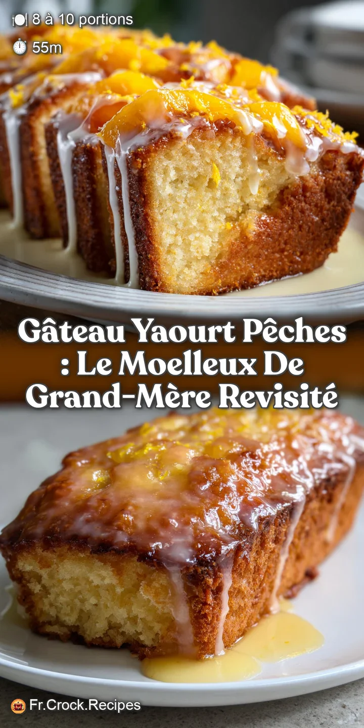 G&acirc;teau Yaourt P&ecirc;ches : Le Moelleux de Grand-M&egrave;re Revisit&eacute;