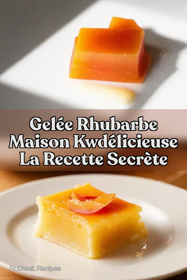 Gel&eacute;e Rhubarbe Maison kwD&eacute;licieuse La Recette Secr&egrave;te
