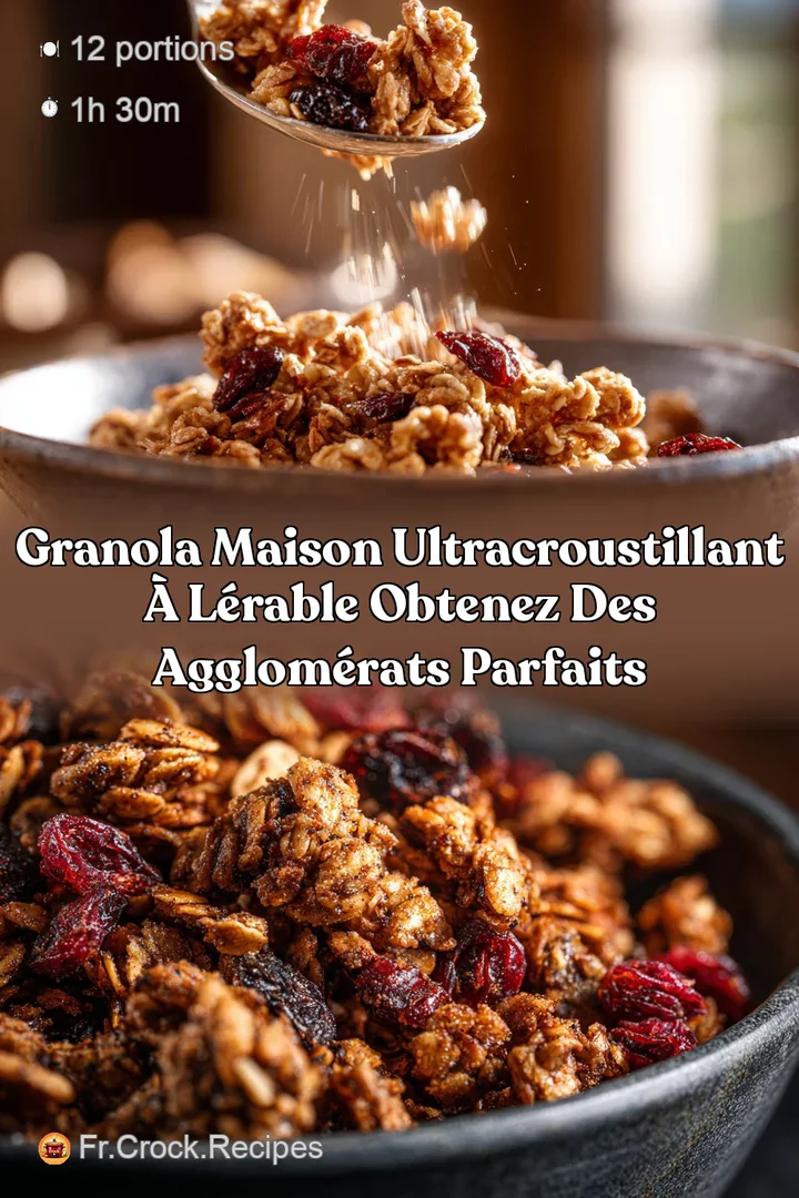 Granola maison ultracroustillant &agrave; l&eacute;rable obtenez des agglom&eacute;rats parfaits