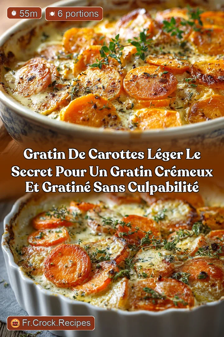 Gratin de Carottes L&eacute;ger Le secret pour un gratin cr&eacute;meux et gratin&eacute; sans culpabilit&eacute;