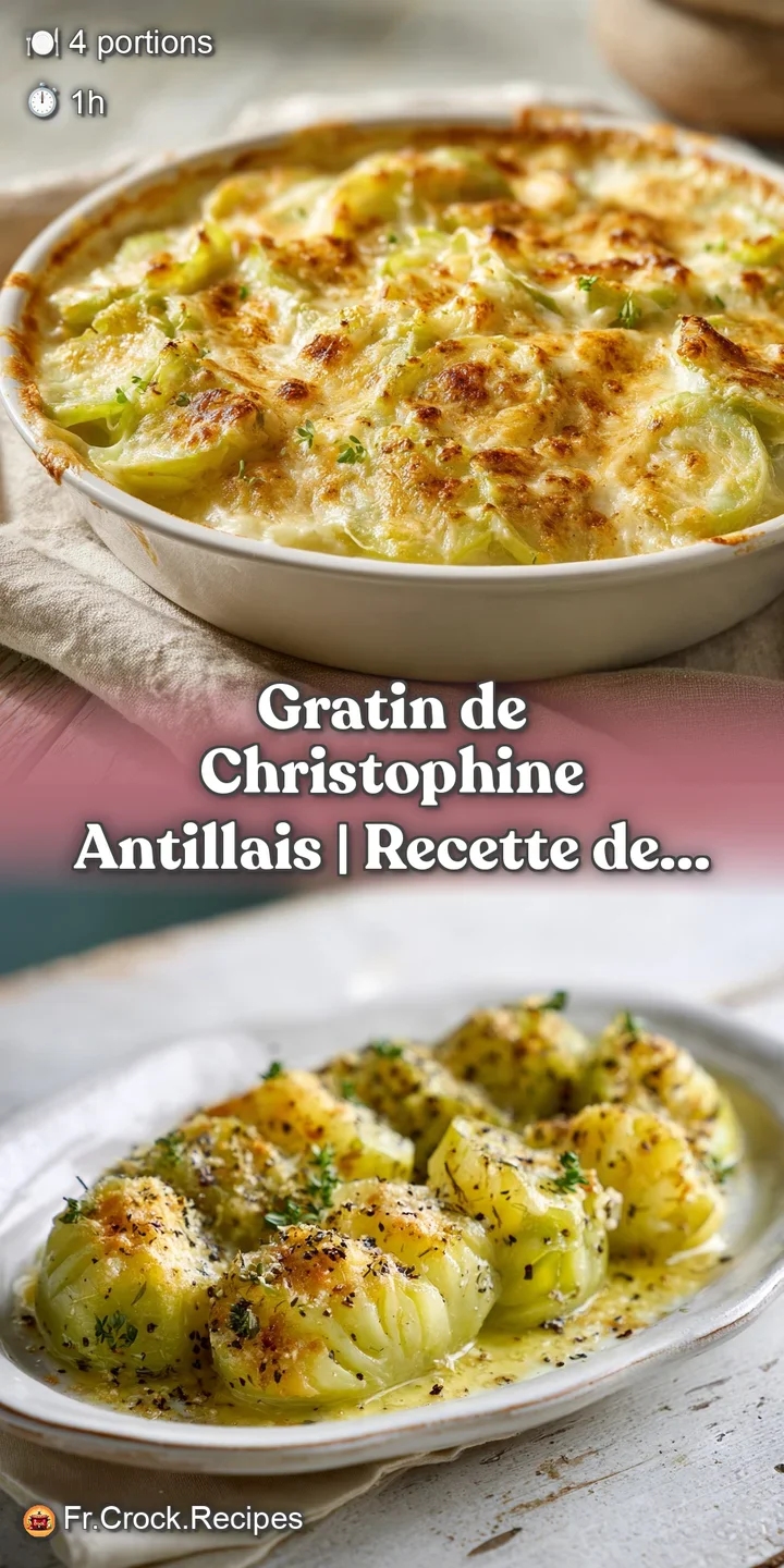 Close-up of baked chayote gratin, revealing creamy layers and a perfectly crisp, cheesy surface.