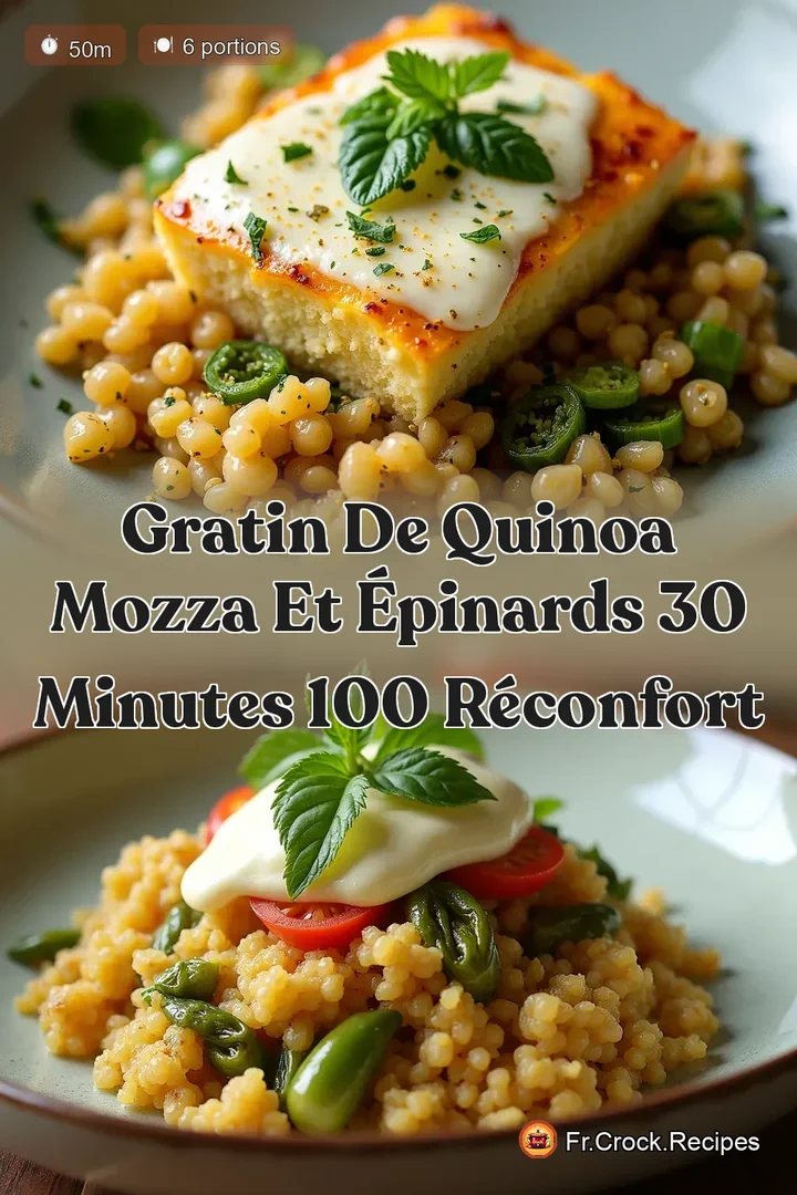 Gratin de Quinoa Mozza et &Eacute;pinards 30 Minutes 100 R&eacute;confort