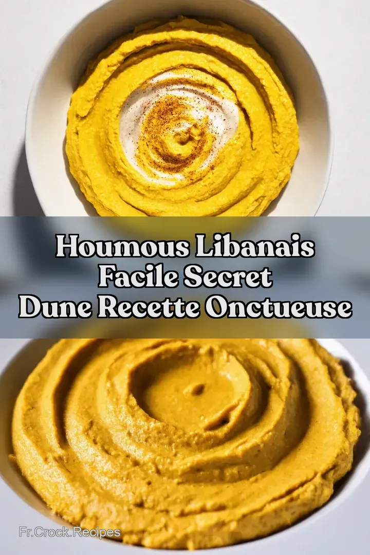 Houmous Libanais Facile Secret dune Recette Onctueuse