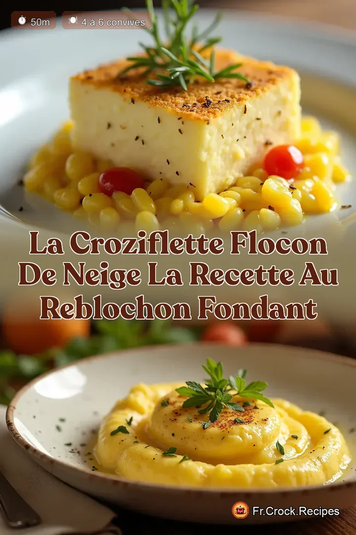 La Croziflette Flocon de Neige La Recette au Reblochon Fondant