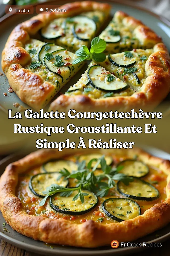 La Galette CourgetteCh&egrave;vre Rustique Croustillante et Simple &agrave; R&eacute;aliser