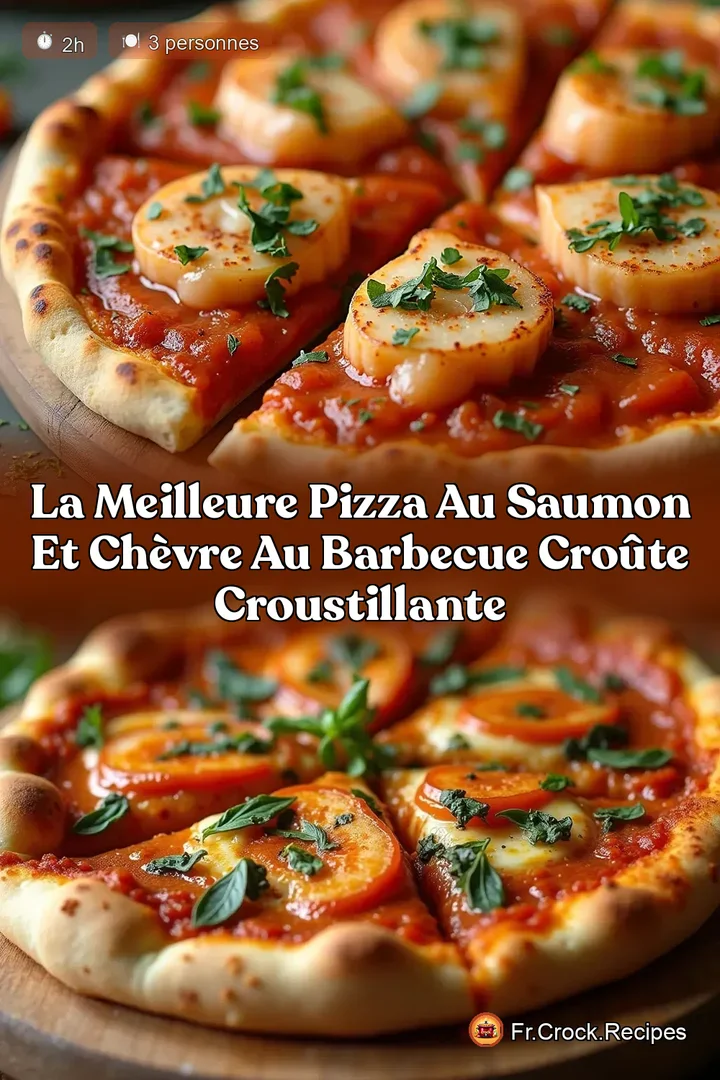 La Meilleure Pizza au Saumon et Ch&egrave;vre au Barbecue Cro&ucirc;te Croustillante