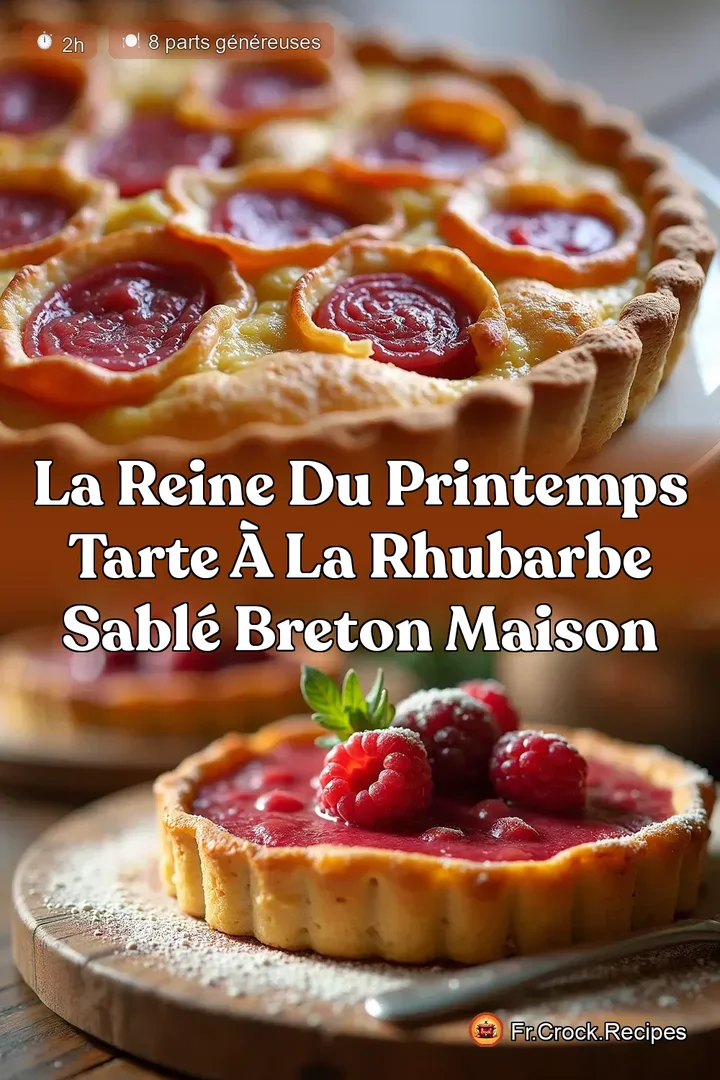 La Reine du Printemps Tarte &agrave; la Rhubarbe Sabl&eacute; Breton Maison