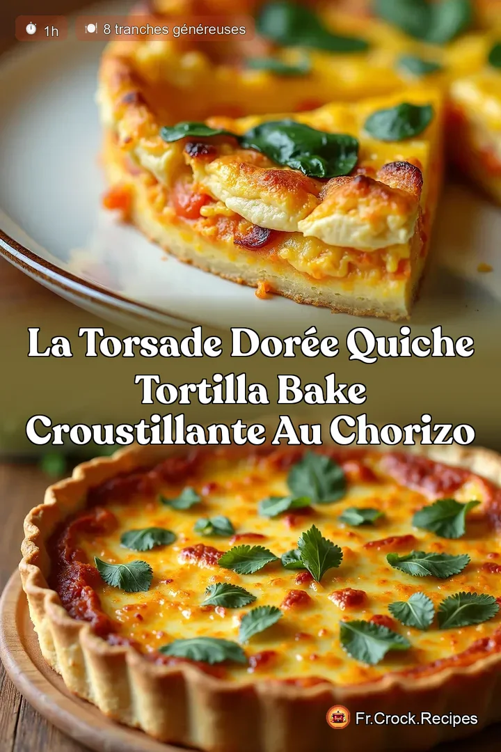 La Torsade Dor&eacute;e Quiche Tortilla Bake Croustillante au Chorizo