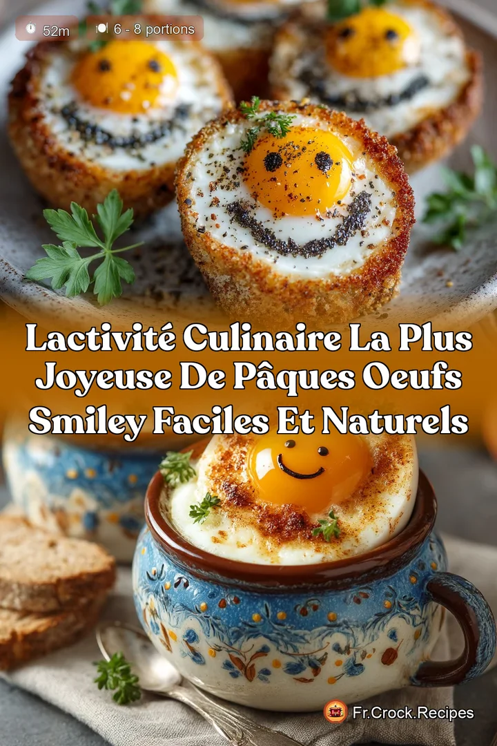 Lactivit&eacute; culinaire la plus joyeuse de P&acirc;ques Oeufs Smiley Faciles et Naturels
