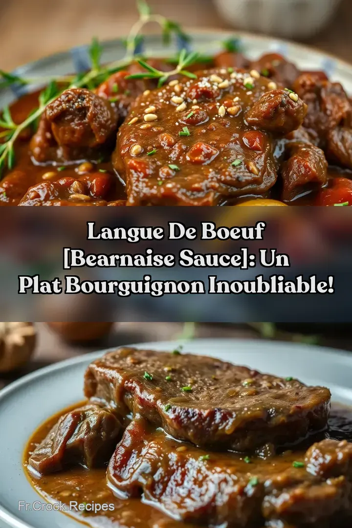 Langue de Boeuf [Bearnaise Sauce]: Un Plat Bourguignon Inoubliable!