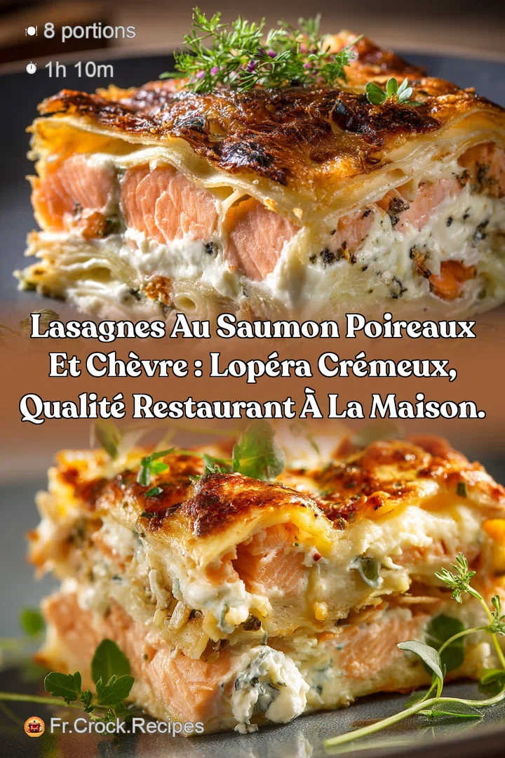 Lasagnes au Saumon Poireaux et Ch&egrave;vre : LOp&eacute;ra Cr&eacute;meux Qualit&eacute; Restaurant &agrave; la Maison.