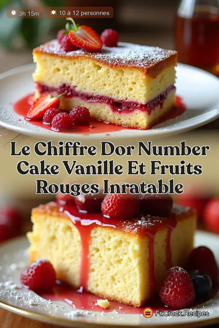 Le Chiffre dOr Number Cake Vanille et Fruits Rouges Inratable