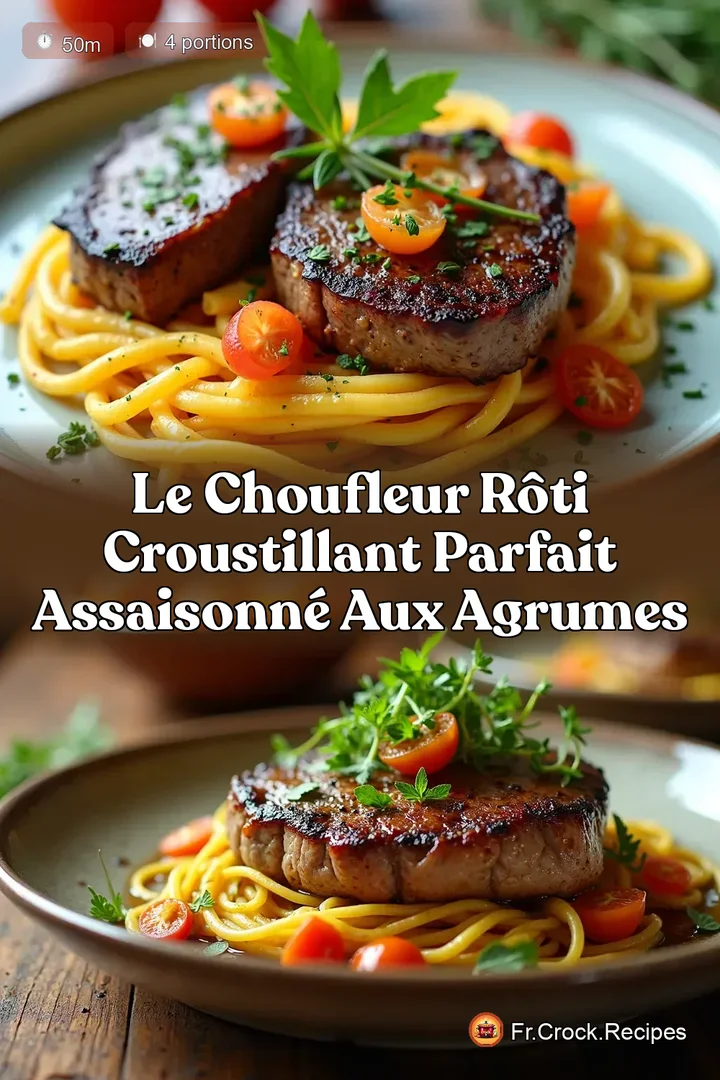 Le Choufleur R&ocirc;ti Croustillant Parfait Assaisonn&eacute; aux Agrumes