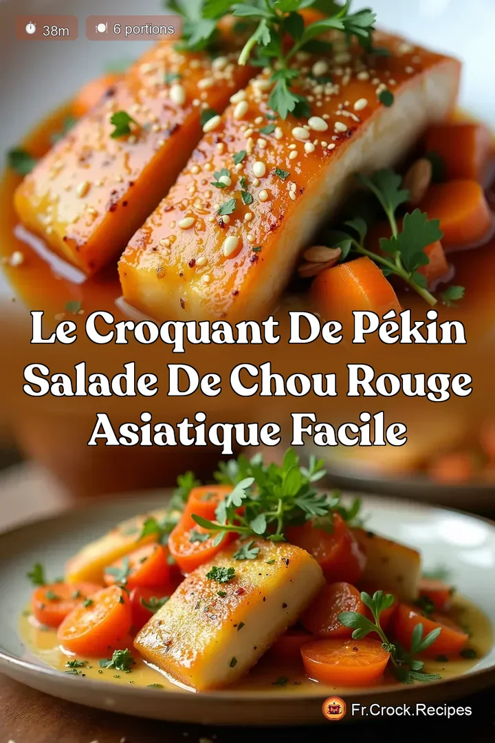 Le Croquant de P&eacute;kin Salade de Chou Rouge Asiatique Facile