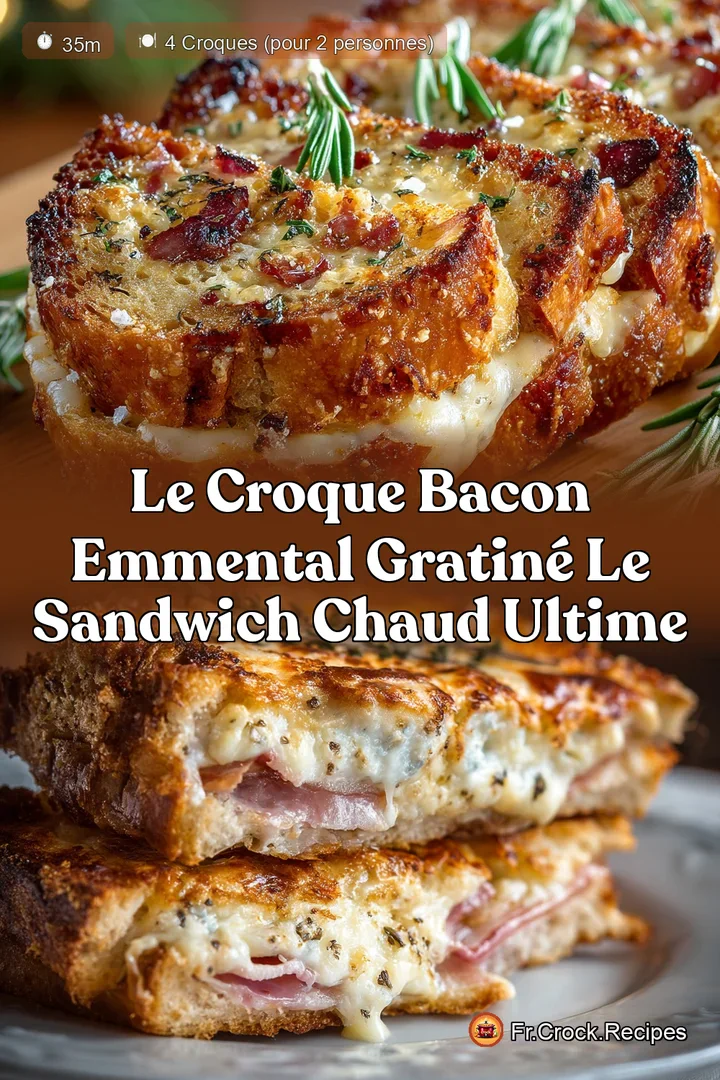 Le Croque Bacon Emmental Gratin&eacute; Le Sandwich Chaud Ultime