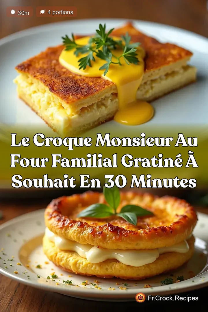 Le Croque Monsieur Au Four Familial Gratin&eacute; &agrave; Souhait en 30 Minutes