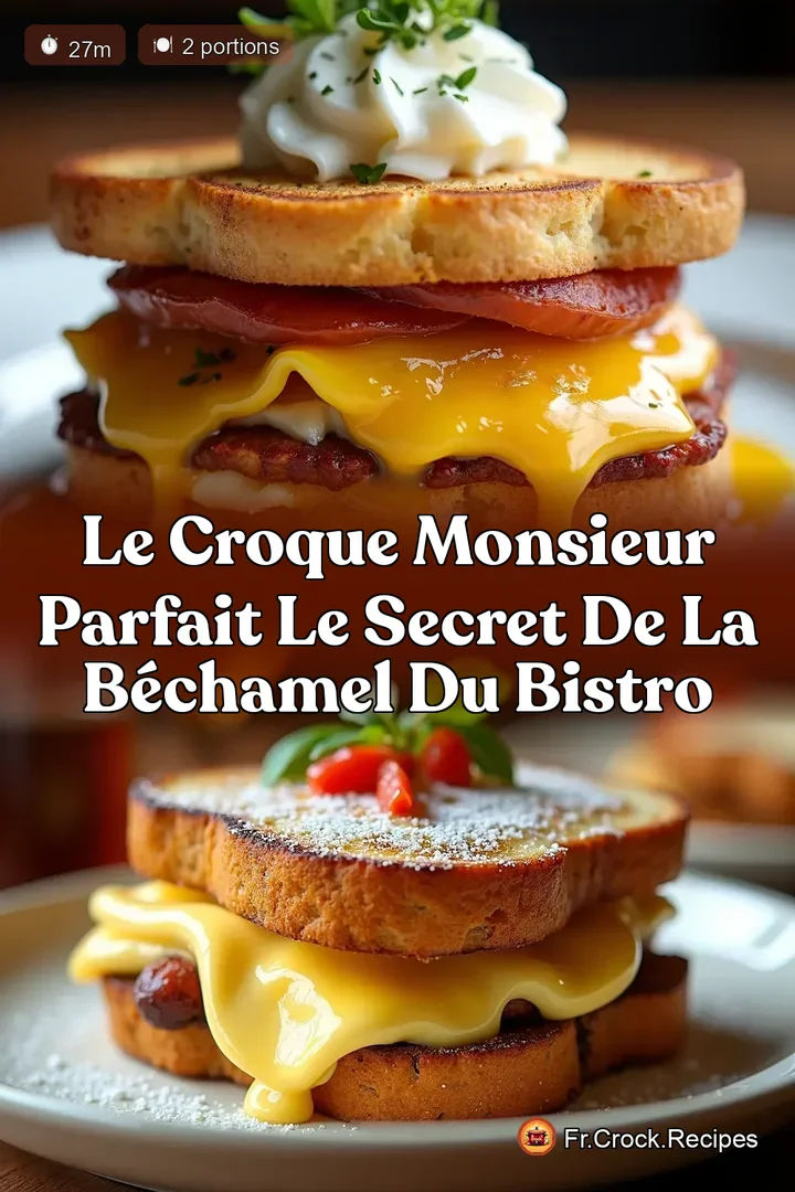 Le Croque Monsieur Parfait Le Secret de la B&eacute;chamel du Bistro
