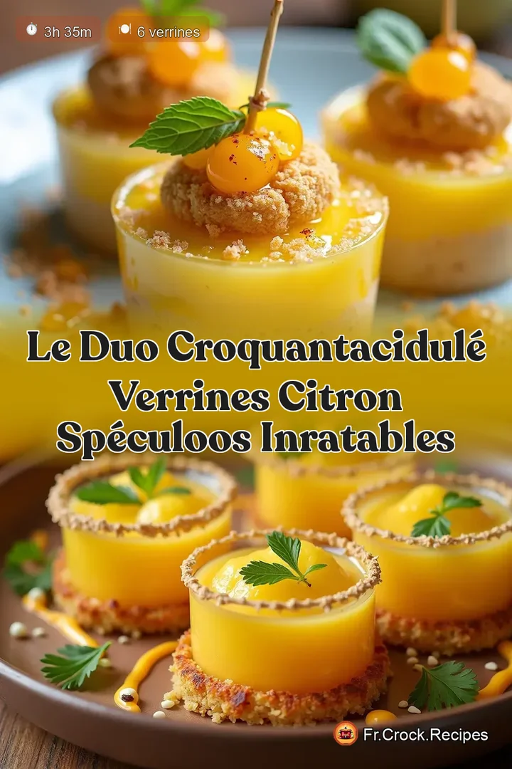 Le Duo CroquantAcidul&eacute; Verrines Citron Sp&eacute;culoos Inratables