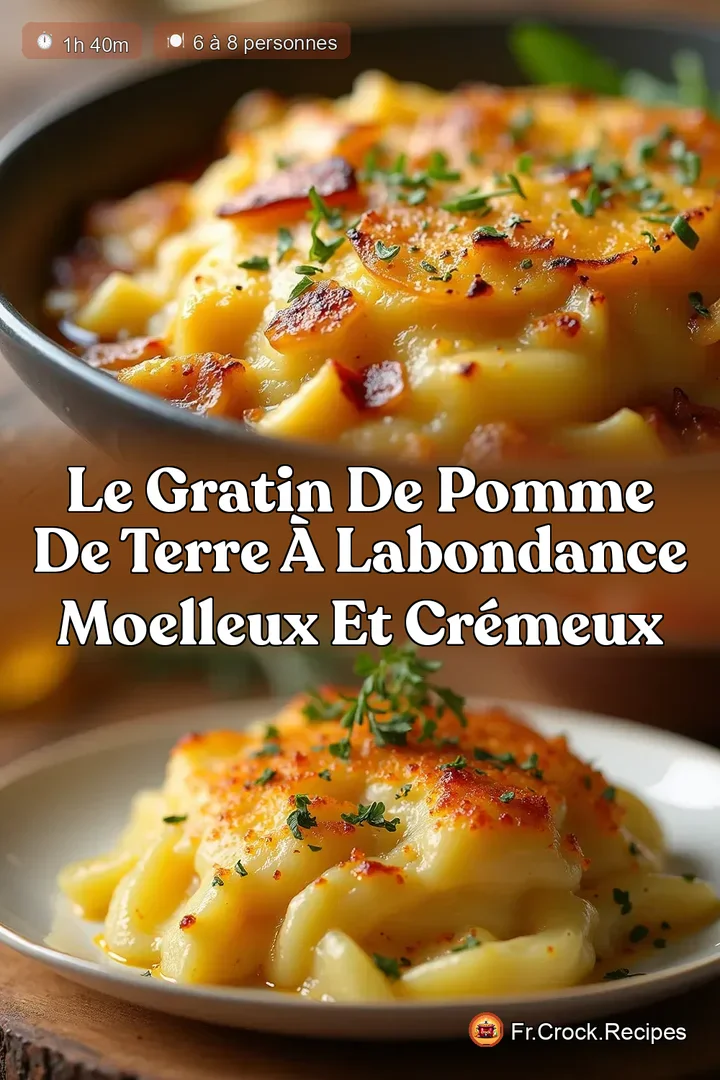 Le Gratin de Pomme de Terre &agrave; lAbondance Moelleux et Cr&eacute;meux