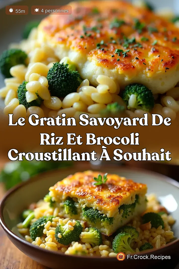 Le Gratin Savoyard de Riz et Brocoli Croustillant &agrave; Souhait