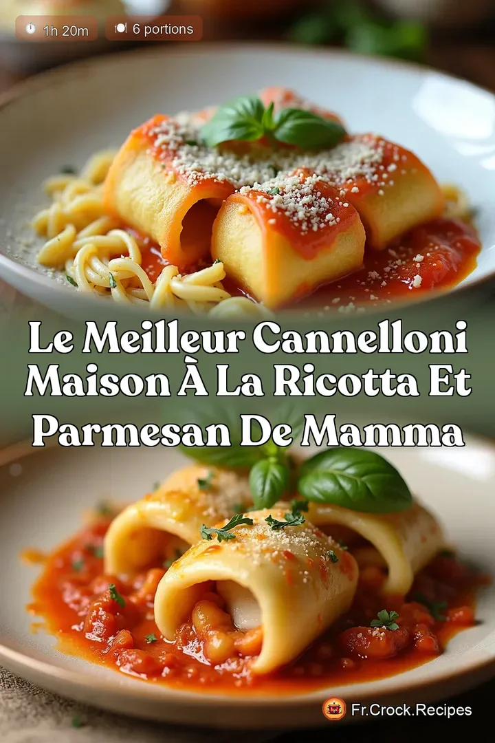 Le Meilleur Cannelloni Maison &agrave; la Ricotta et Parmesan de Mamma