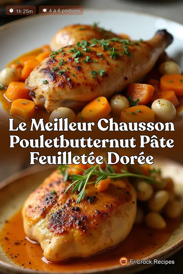 Le Meilleur Chausson PouletButternut P&acirc;te Feuillet&eacute;e Dor&eacute;e