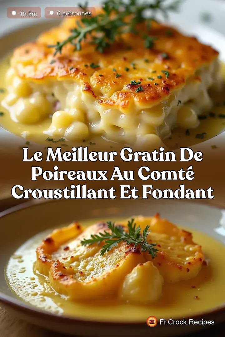 Le Meilleur Gratin de Poireaux au Comt&eacute; Croustillant et Fondant