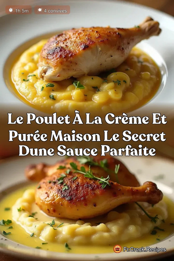 Le Poulet &agrave; la Cr&egrave;me et Pur&eacute;e Maison Le Secret dune Sauce Parfaite