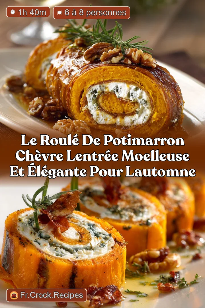 Le Roul&eacute; de Potimarron Ch&egrave;vre Lentr&eacute;e moelleuse et &eacute;l&eacute;gante pour lautomne