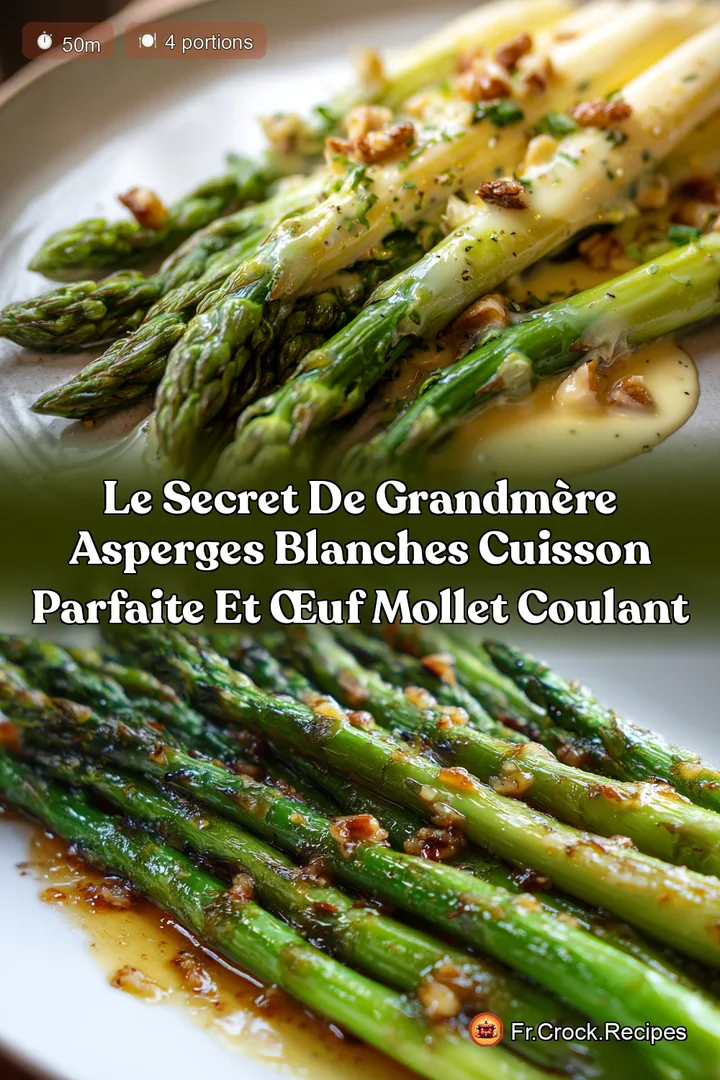 Le Secret de GrandM&egrave;re Asperges Blanches Cuisson Parfaite et &OElig;uf Mollet Coulant