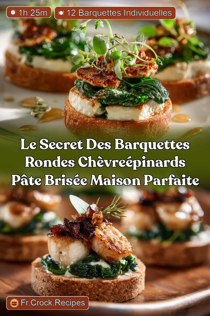 Le secret des barquettes rondes ch&egrave;vre&eacute;pinards p&acirc;te bris&eacute;e maison parfaite
