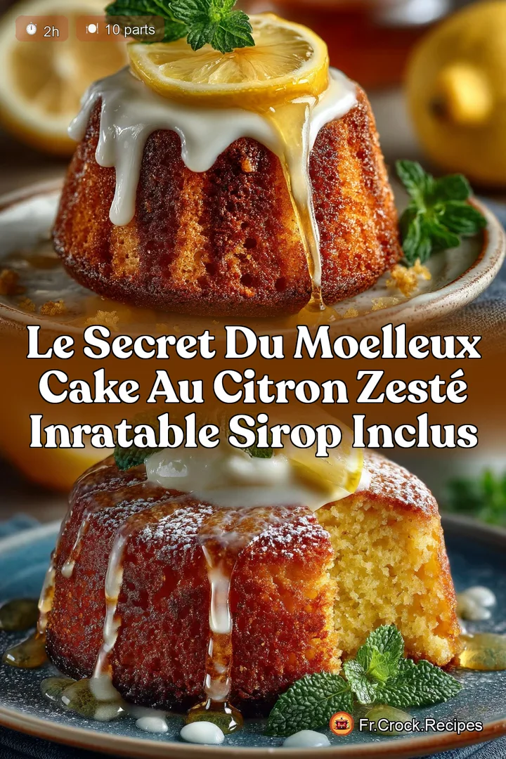 Le Secret du Moelleux Cake au Citron Zest&eacute; Inratable Sirop Inclus