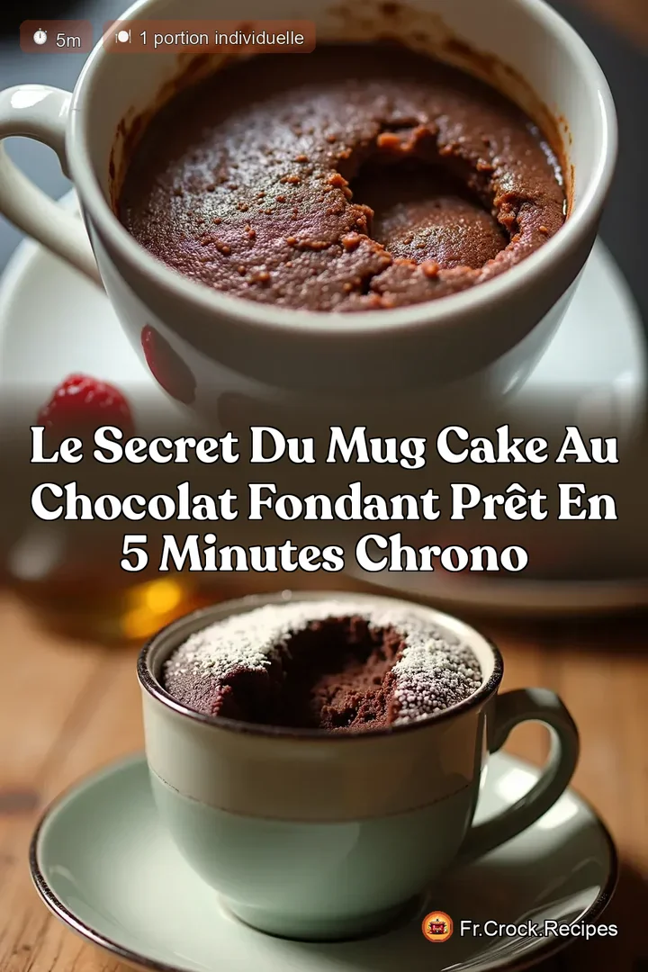 Le Secret du Mug Cake au Chocolat Fondant Pr&ecirc;t en 5 Minutes Chrono