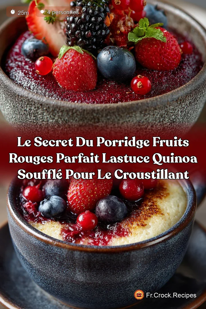 Le secret du Porridge fruits rouges parfait lastuce Quinoa Souffl&eacute; pour le croustillant