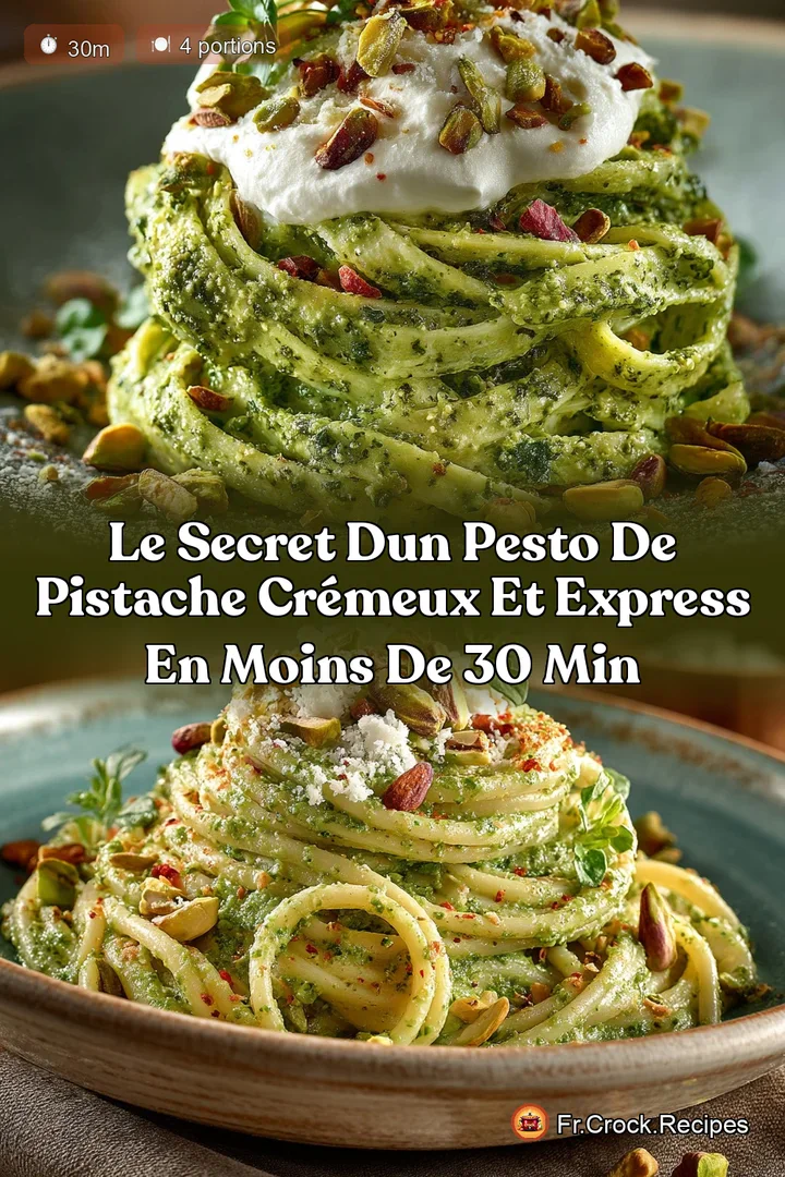Le Secret dun Pesto de Pistache Cr&eacute;meux et Express en Moins de 30 Min