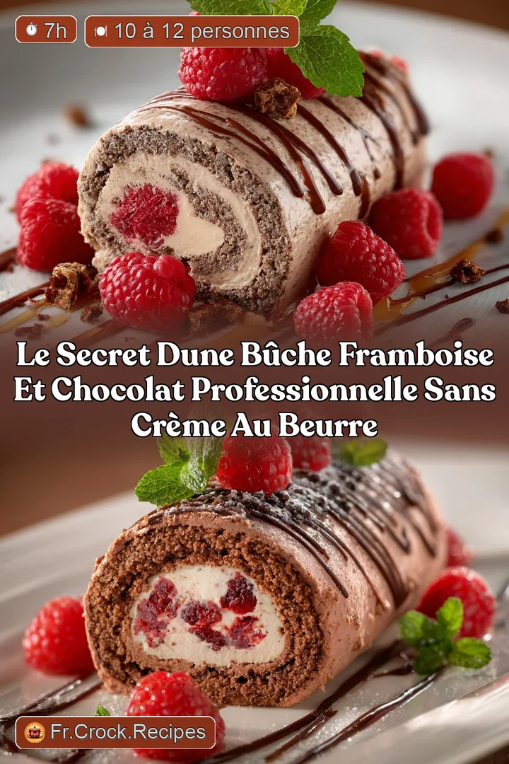 Le secret dune B&ucirc;che framboise et chocolat professionnelle sans cr&egrave;me au beurre