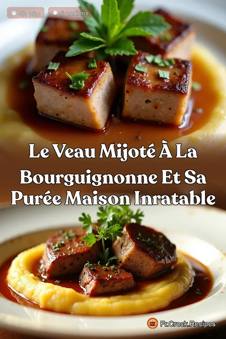 Le Veau Mijot&eacute; &agrave; la Bourguignonne et Sa Pur&eacute;e Maison Inratable