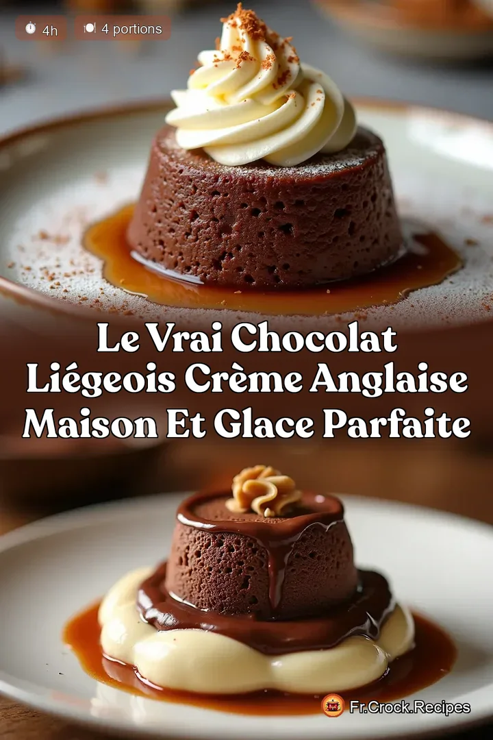 Le Vrai Chocolat Li&eacute;geois Cr&egrave;me Anglaise Maison et Glace Parfaite